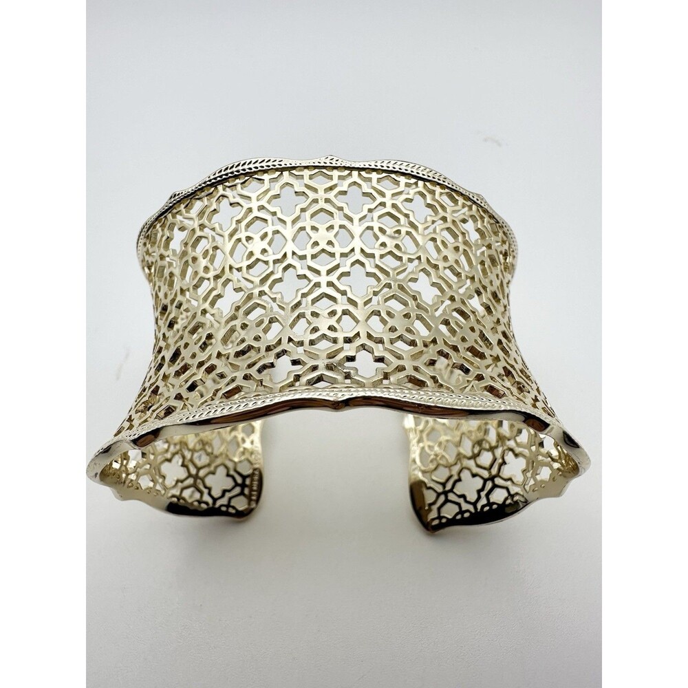 Kendra Scott Womens Gold Plated Filigree Medallion Candice Cuff Bracelet